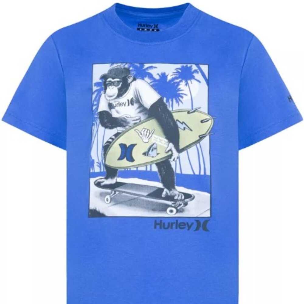 NWT Boys Hurley Chimp Shred Graphic Tee L